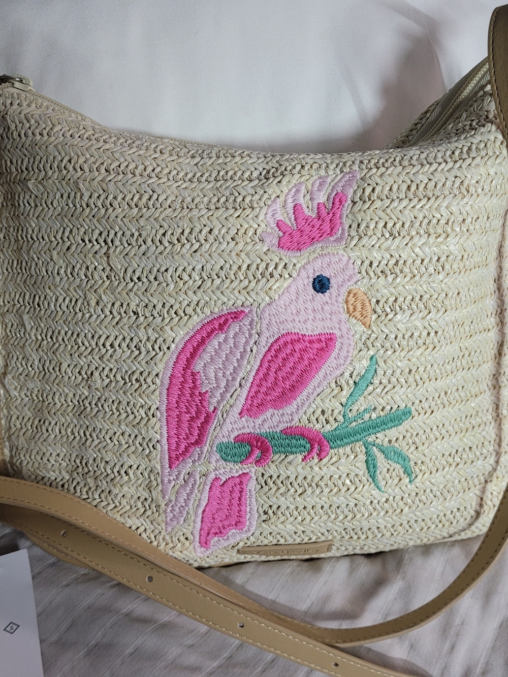 NWT Vera Bradley Straw Crossbody Bag - Parrot/Cockatoo 🦜
